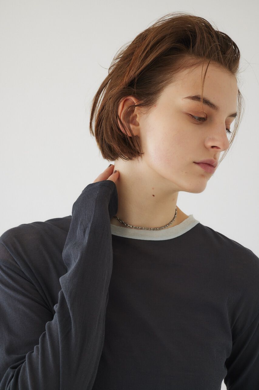 RIM.ARK 「Cotton diagonal cut tops」|Tシャツ・カットソー|