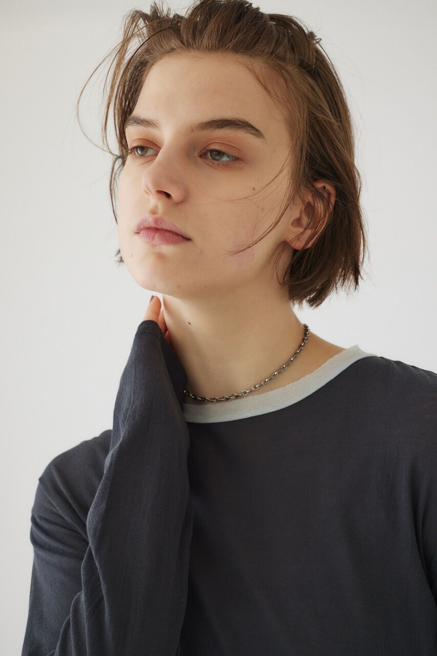 RIM.ARK 「Cotton diagonal cut tops」|Tシャツ・カットソー|