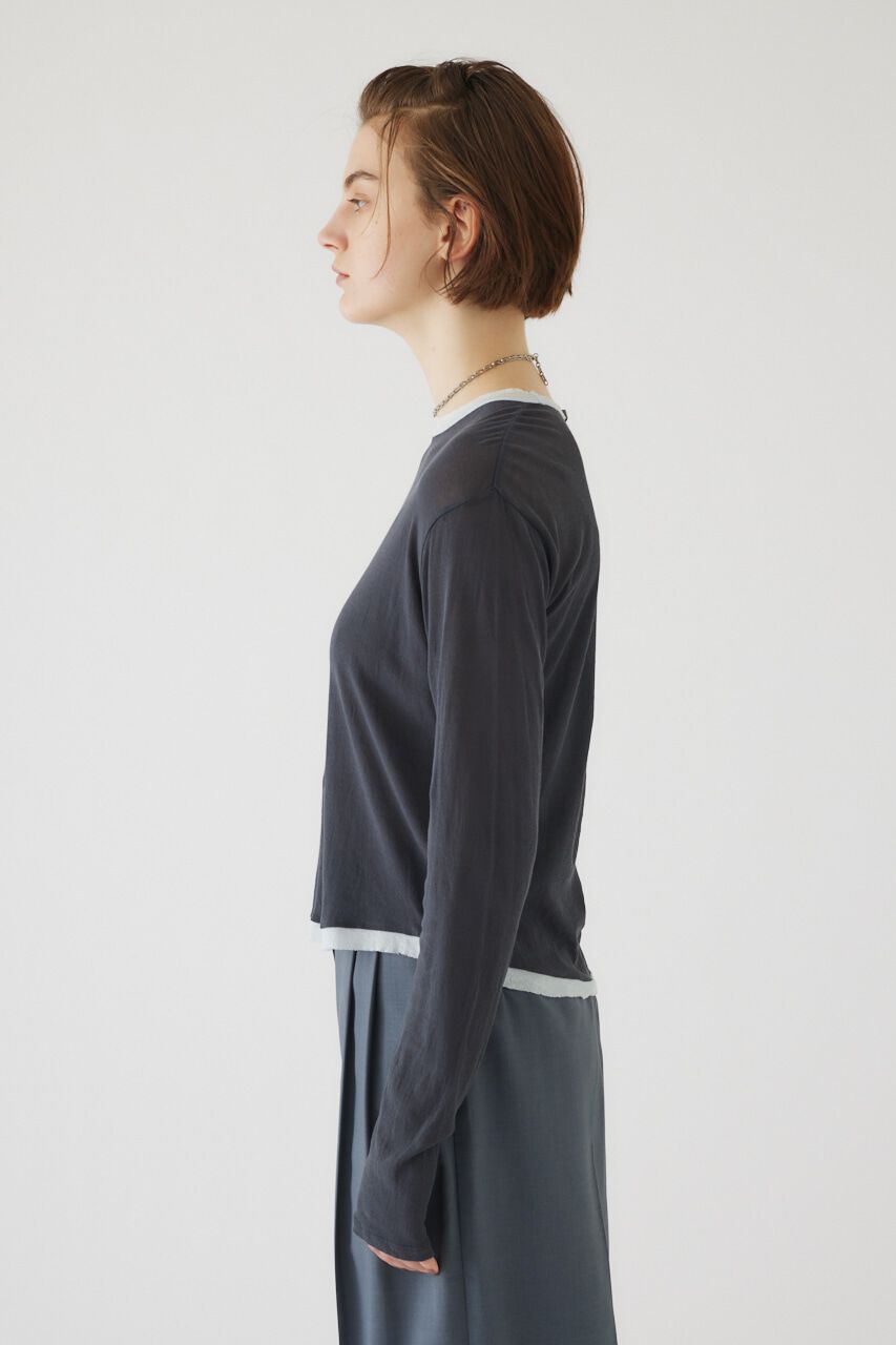 RIM.ARK 「Cotton diagonal cut tops」|Tシャツ・カットソー|