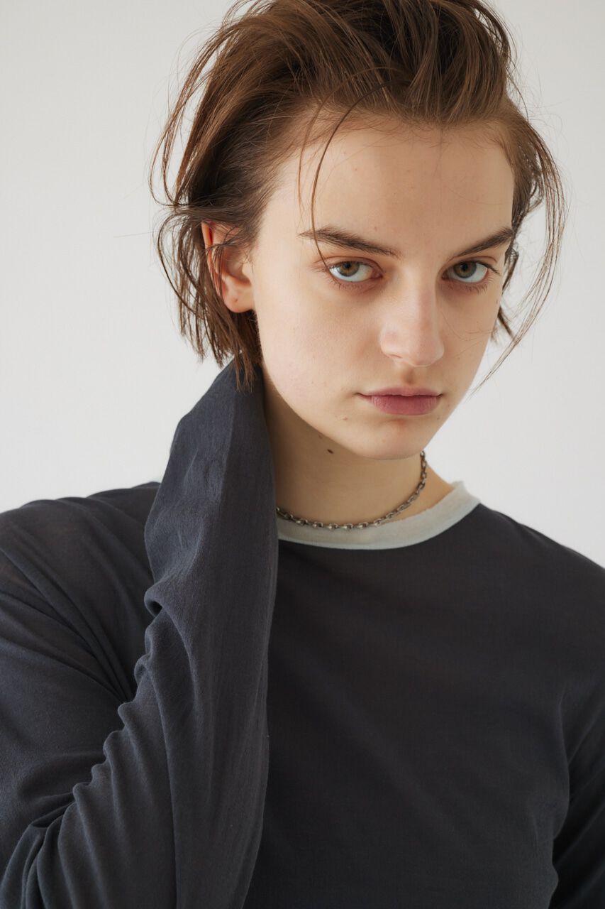 RIM.ARK 「Cotton diagonal cut tops」|Tシャツ・カットソー|