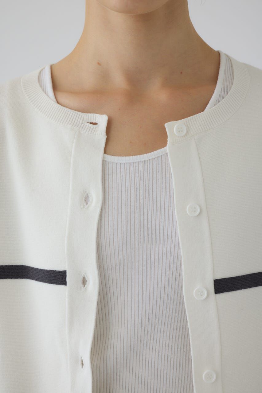 RIM.ARK 「Line compact knit CD」|カーディガン|