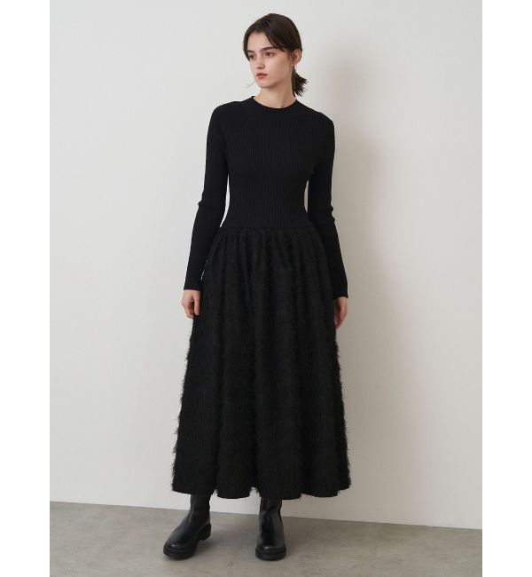 ELENDEEK「MATERIAL DOCKING KNIT OP」|ワンピース|