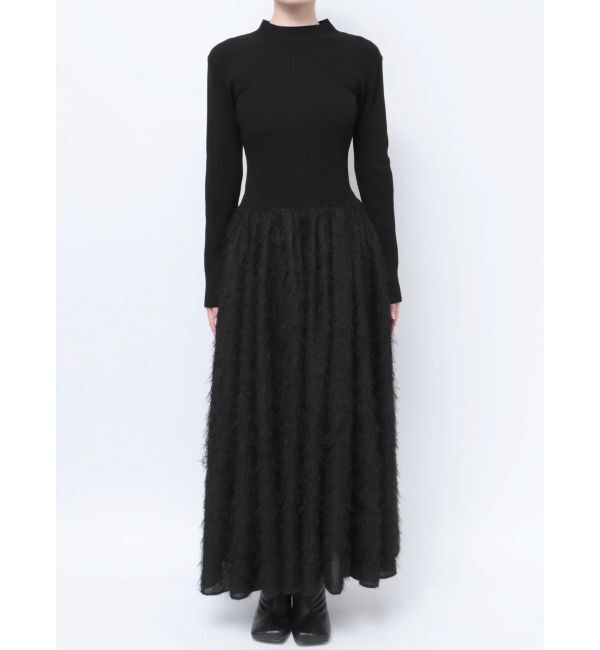 ELENDEEK「MATERIAL DOCKING KNIT OP」|ワンピース|