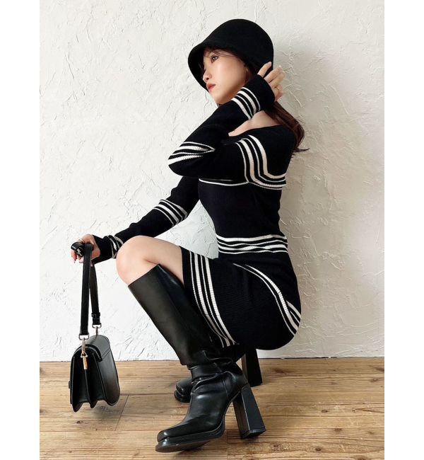 RESEXXY「リブニット長袖ワンピース」|ワンピース|