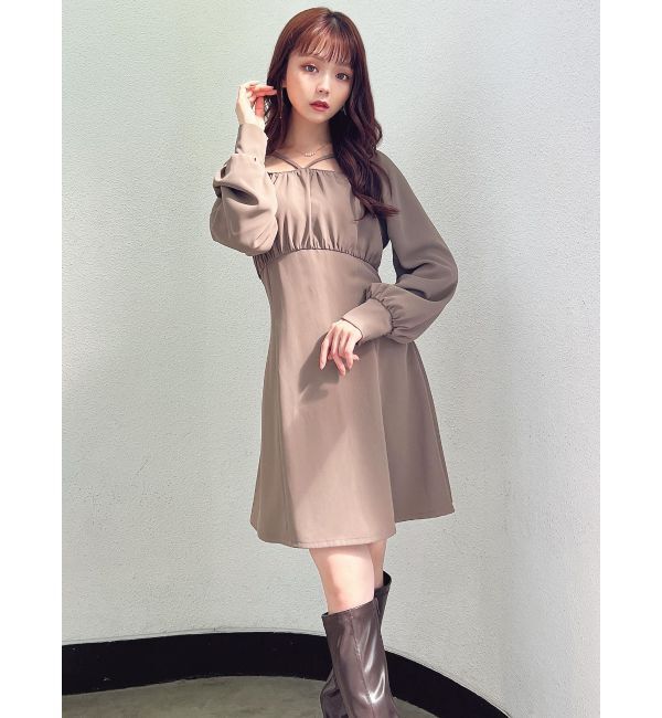 RESEXXY「デコルテデザインミニワンピース」|ワンピース|