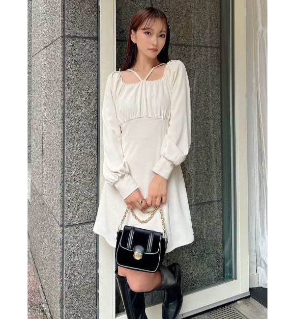 RESEXXY「デコルテデザインミニワンピース」|ワンピース|