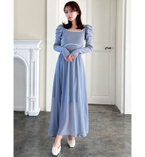 RESEXXY「ドッキングフレアニットワンピース」|ワンピース|