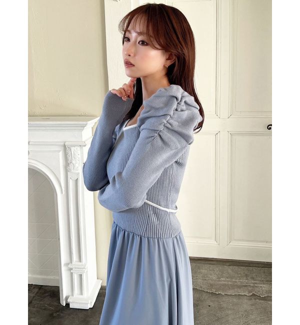 RESEXXY「ドッキングフレアニットワンピース」|ワンピース|