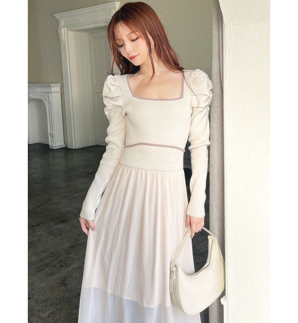 RESEXXY「ドッキングフレアニットワンピース」|ワンピース|