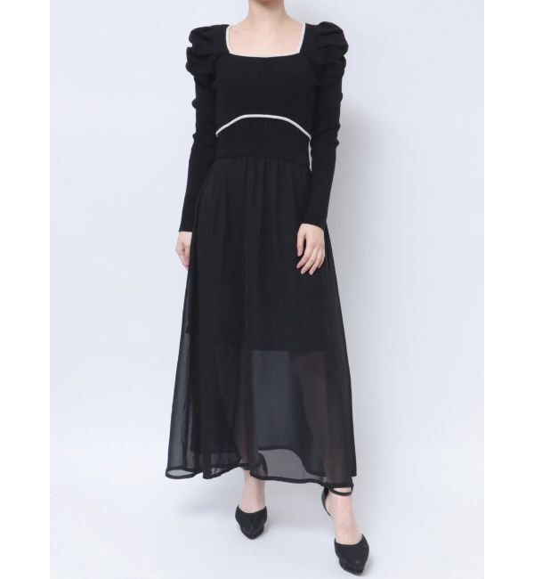 RESEXXY「ドッキングフレアニットワンピース」|ワンピース|