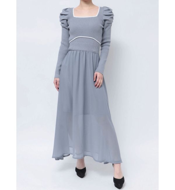 RESEXXY「ドッキングフレアニットワンピース」|ワンピース|