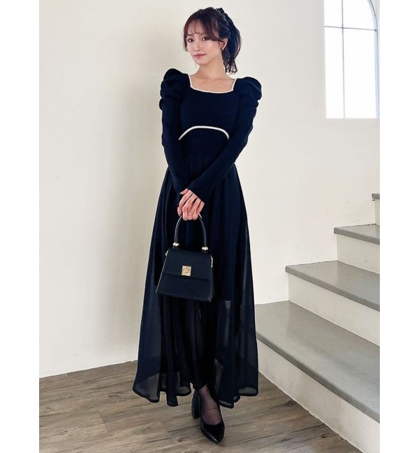 RESEXXY「ドッキングフレアニットワンピース」|ワンピース|