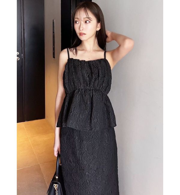 RESEXXY「ジャガードペプラムキャミチュニック【セットアップ着用可能】」|シャツ・ブラウス|