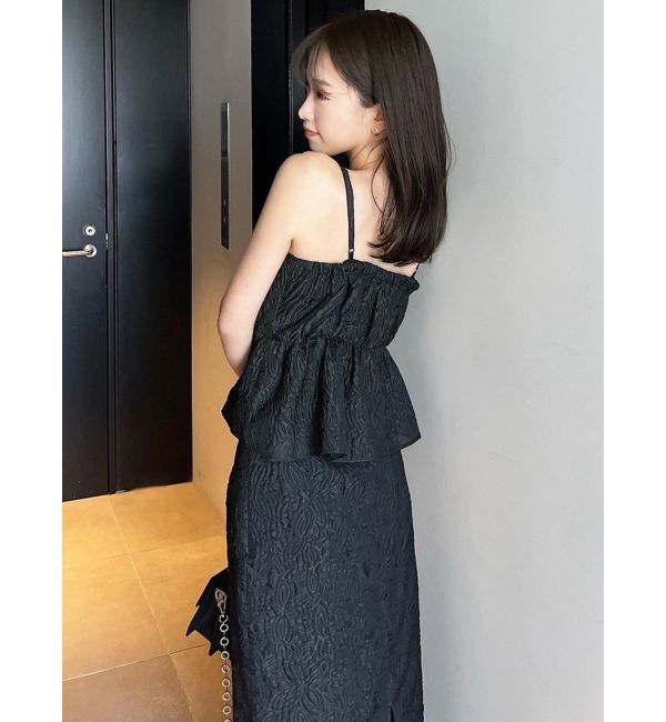 RESEXXY「ジャガードペプラムキャミチュニック【セットアップ着用可能】」|シャツ・ブラウス|