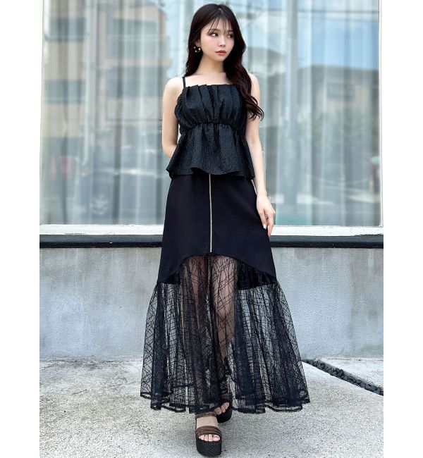 RESEXXY「ジャガードペプラムキャミチュニック【セットアップ着用可能】」|シャツ・ブラウス|