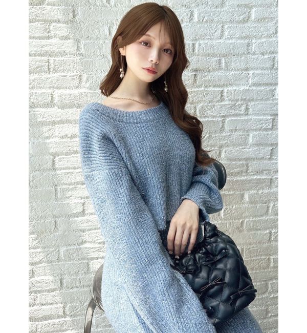 RESEXXY「グリッタールーズニットトップス【セットアップ着用可能】」|ニット・セーター|