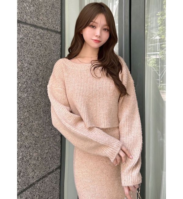 RESEXXY「グリッタールーズニットトップス【セットアップ着用可能】」|ニット・セーター|