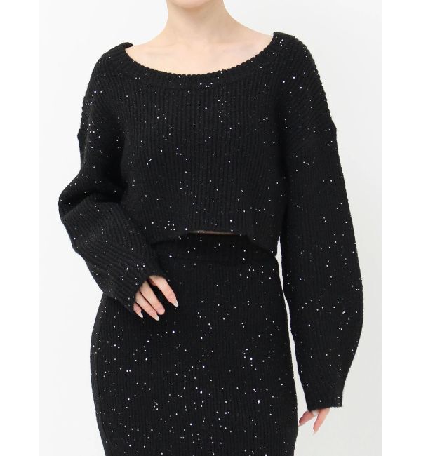 RESEXXY「グリッタールーズニットトップス【セットアップ着用可能】」|ニット・セーター|