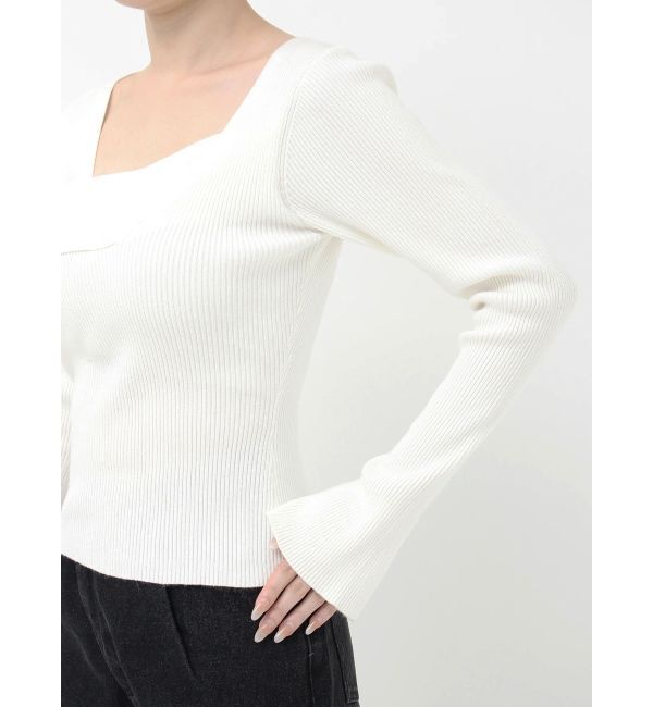 RESEXXY「アシンメトリーリブニットトップス」|ニット・セーター|