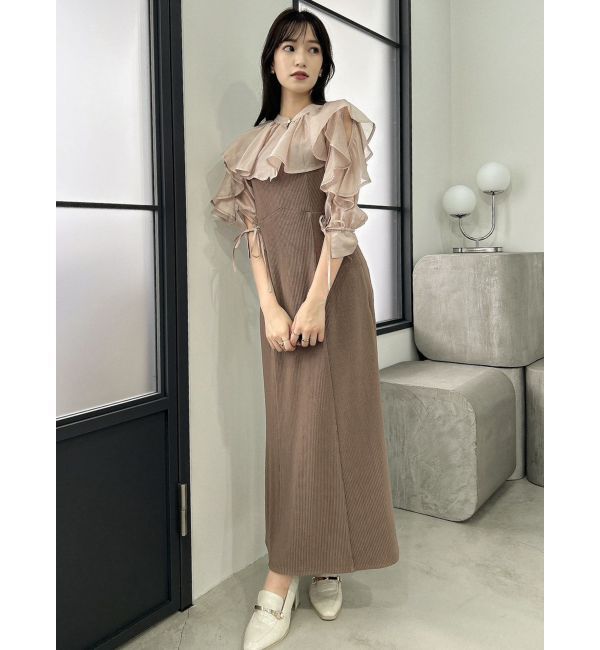 dazzlin「【WEB限定カラーあり】2WAYカラードッキングリブワンピース」|ワンピース|