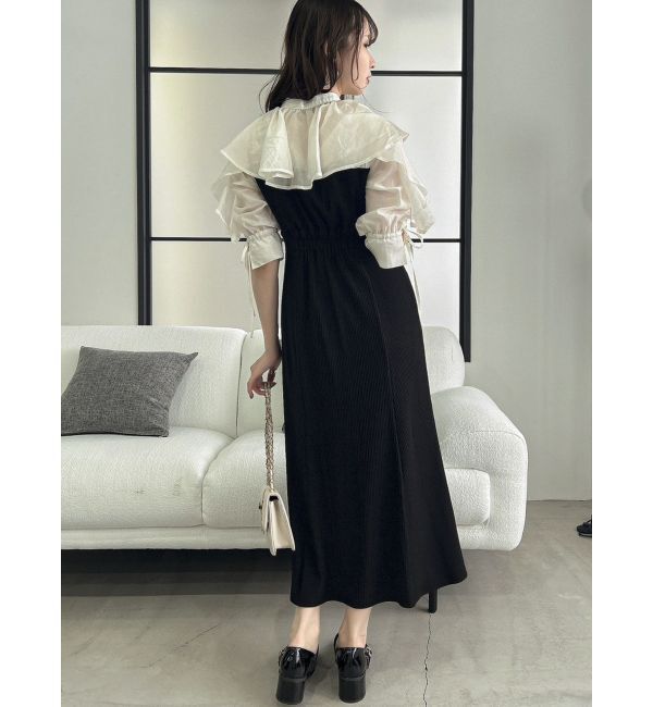 dazzlin「【WEB限定カラーあり】2WAYカラードッキングリブワンピース」|ワンピース|