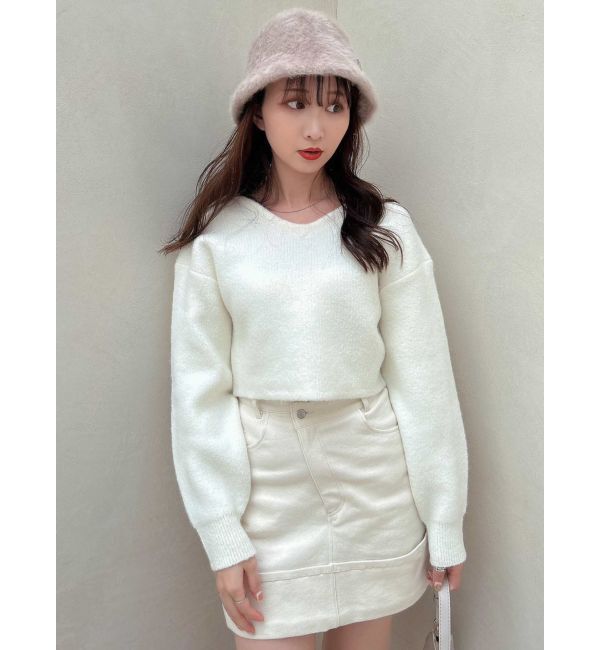 dazzlin「バックストリングニットプルオーバー」|ニット・セーター|オフホワイト