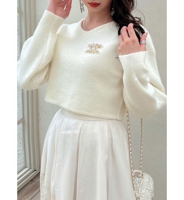 dazzlin「バックストリングニットプルオーバー」|ニット・セーター|