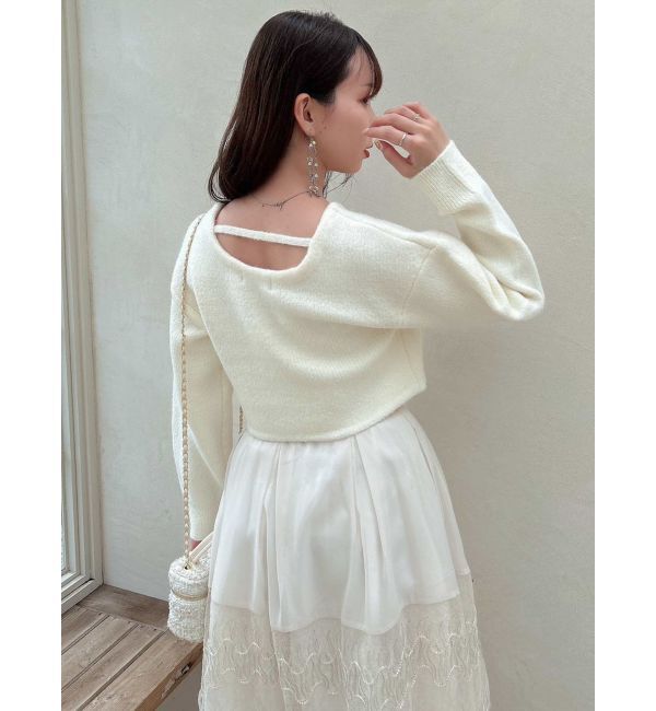 dazzlin「バックストリングニットプルオーバー」|ニット・セーター|