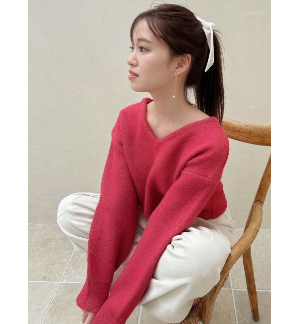 dazzlin「バックストリングニットプルオーバー」|ニット・セーター|