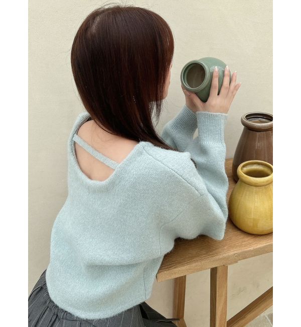 dazzlin「バックストリングニットプルオーバー」|ニット・セーター|