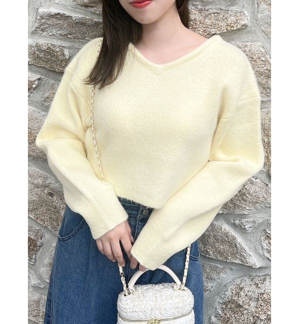 dazzlin「バックストリングニットプルオーバー」|ニット・セーター|