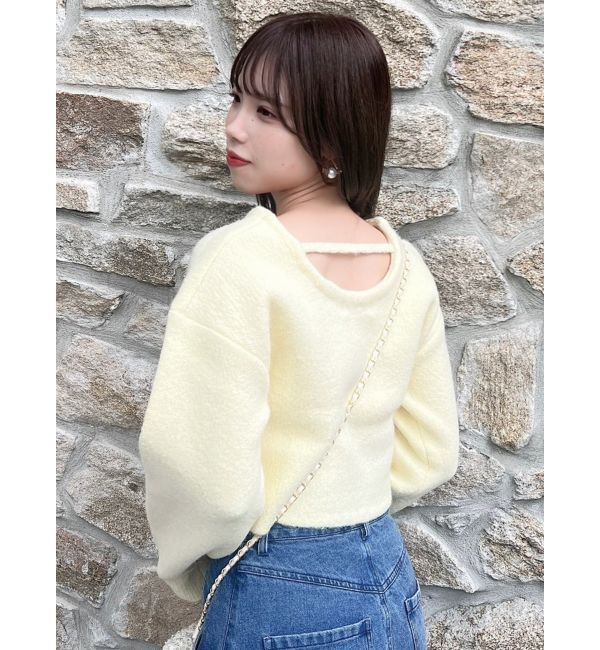 dazzlin「バックストリングニットプルオーバー」|ニット・セーター|