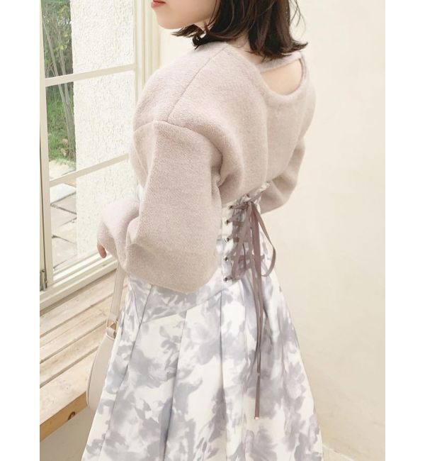 dazzlin「バックストリングニットプルオーバー」|ニット・セーター|