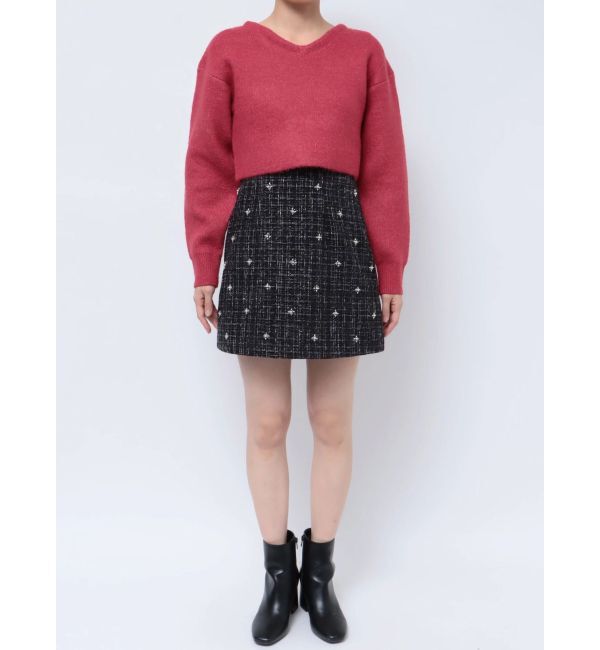 dazzlin「バックストリングニットプルオーバー」|ニット・セーター|