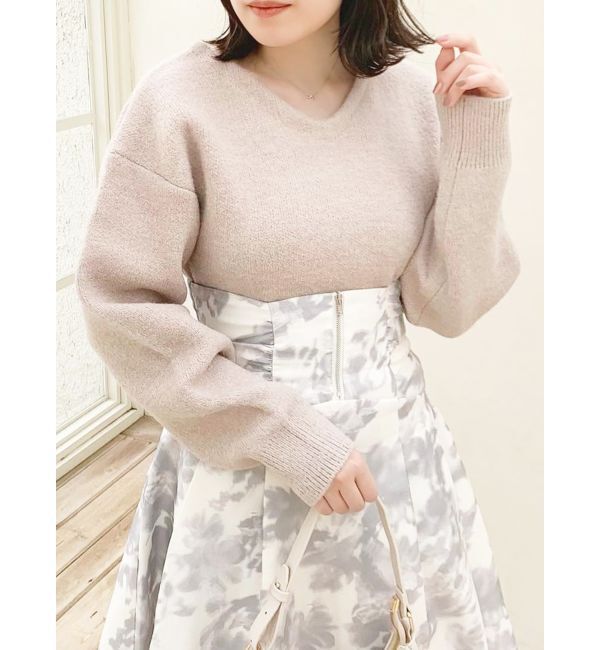 dazzlin「バックストリングニットプルオーバー」|ニット・セーター|ピンク