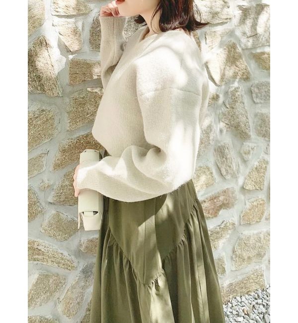 dazzlin「バックストリングニットプルオーバー」|ニット・セーター|ベージュ