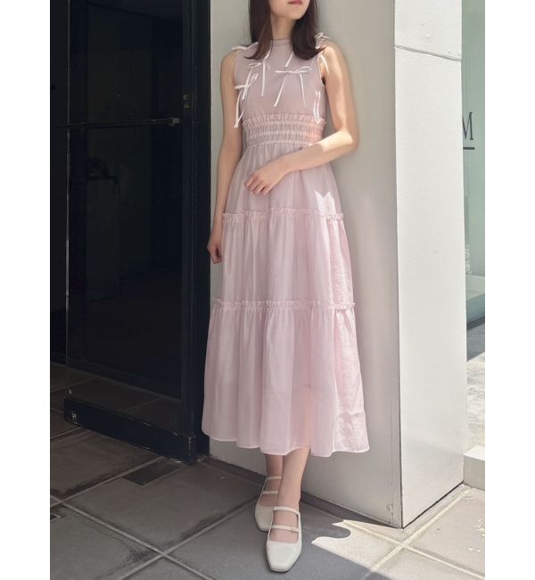 dazzlin「メニーリボンドッキングティアードワンピース」|ワンピース|