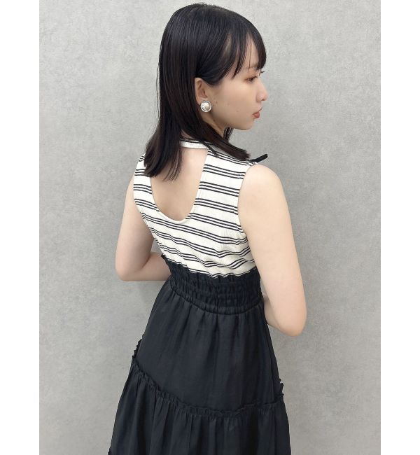 dazzlin「メニーリボンドッキングティアードワンピース」|ワンピース|
