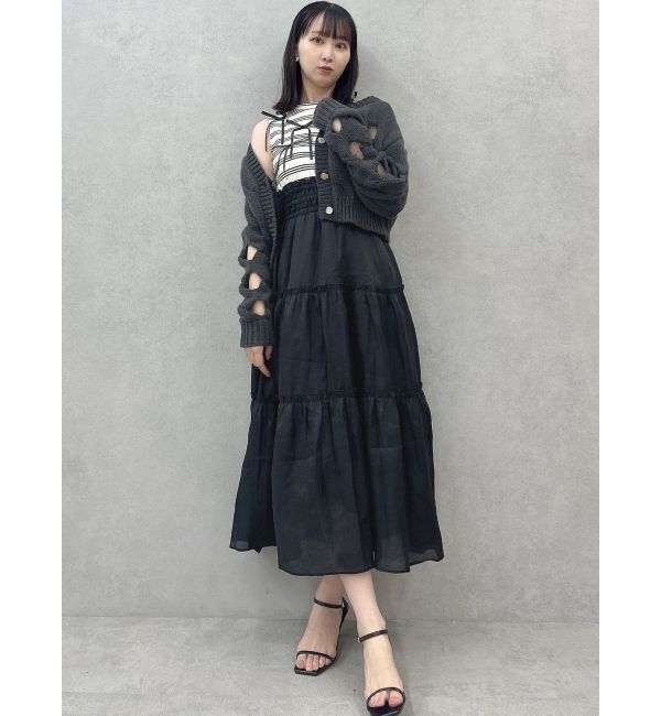 dazzlin「メニーリボンドッキングティアードワンピース」|ワンピース|
