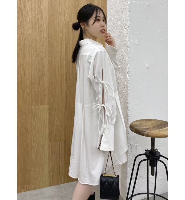 dazzlin「シャツイレフレアミニワンピース」|ワンピース|