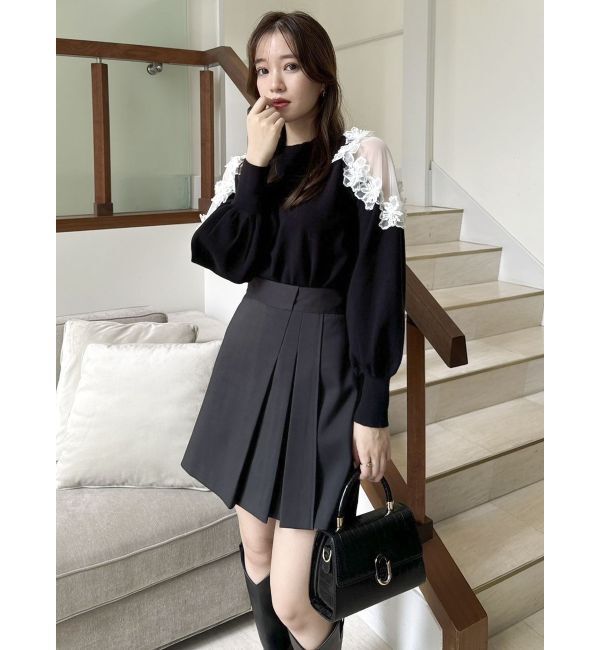 dazzlin「ショルダーフラワーニットプルオーバー」|ニット・セーター|