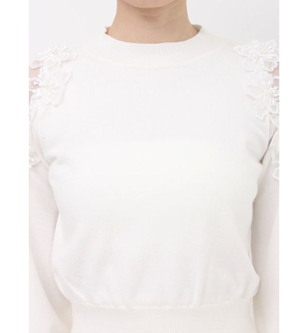 dazzlin「ショルダーフラワーニットプルオーバー」|ニット・セーター|