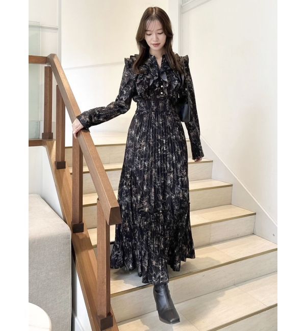 dazzlin「フラワープリーツワンピース」|ワンピース|