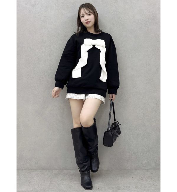 dazzlin「リボンディティールカットプルオーバー」|Tシャツ・カットソー|