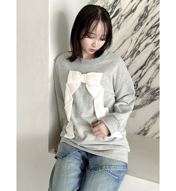 dazzlin「リボンディティールカットプルオーバー」|Tシャツ・カットソー|