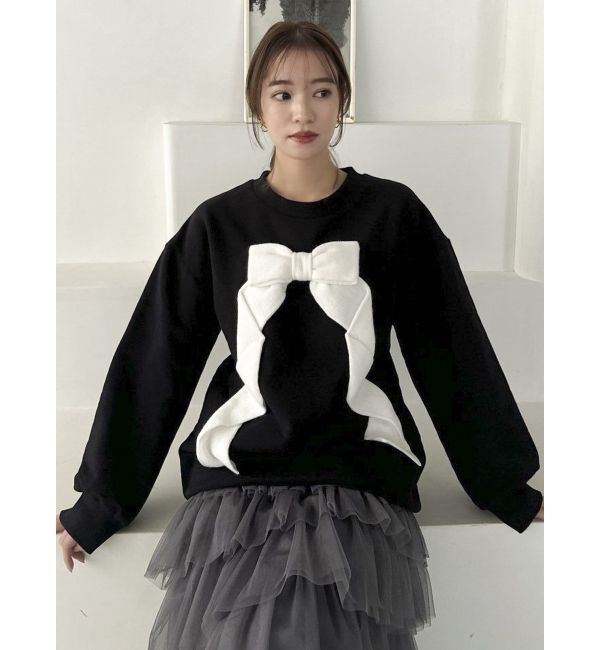 dazzlin「リボンディティールカットプルオーバー」|Tシャツ・カットソー|