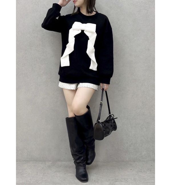 dazzlin「リボンディティールカットプルオーバー」|Tシャツ・カットソー|