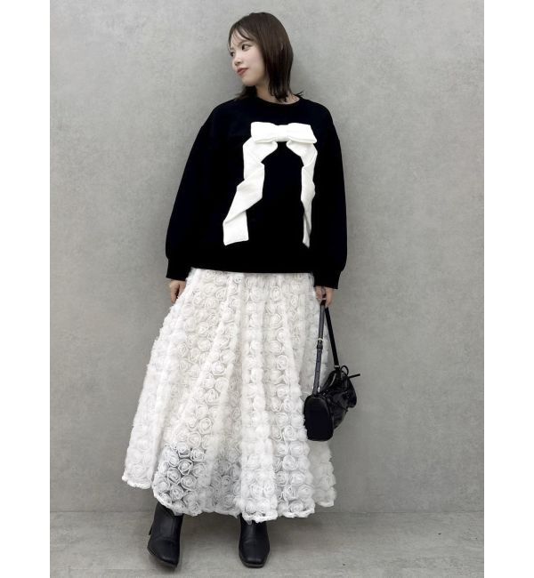 dazzlin「リボンディティールカットプルオーバー」|Tシャツ・カットソー|