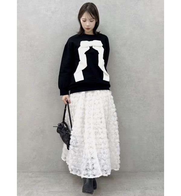 dazzlin「リボンディティールカットプルオーバー」|Tシャツ・カットソー|