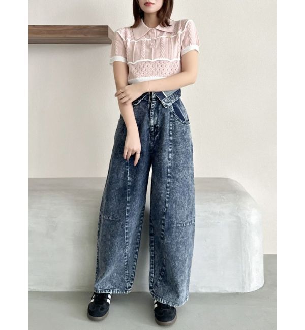 dazzlin「ハピネスカラーポロニット」|ニット・セーター|